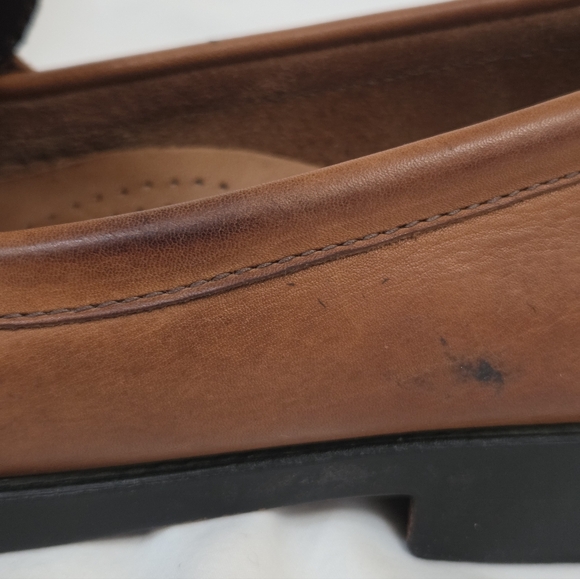 Bass Weejuns Katherine II Tan Camel Leather Loafers 8 - Picture 13 of 13